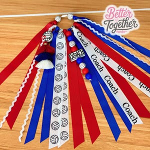 Personalized Volleyball Coach Bag Charm, Volleyball Coach Keychain, Personalized Volleyball Coach Gift, Coach Tassel *CAN BE CUSTOMIZED* image 7