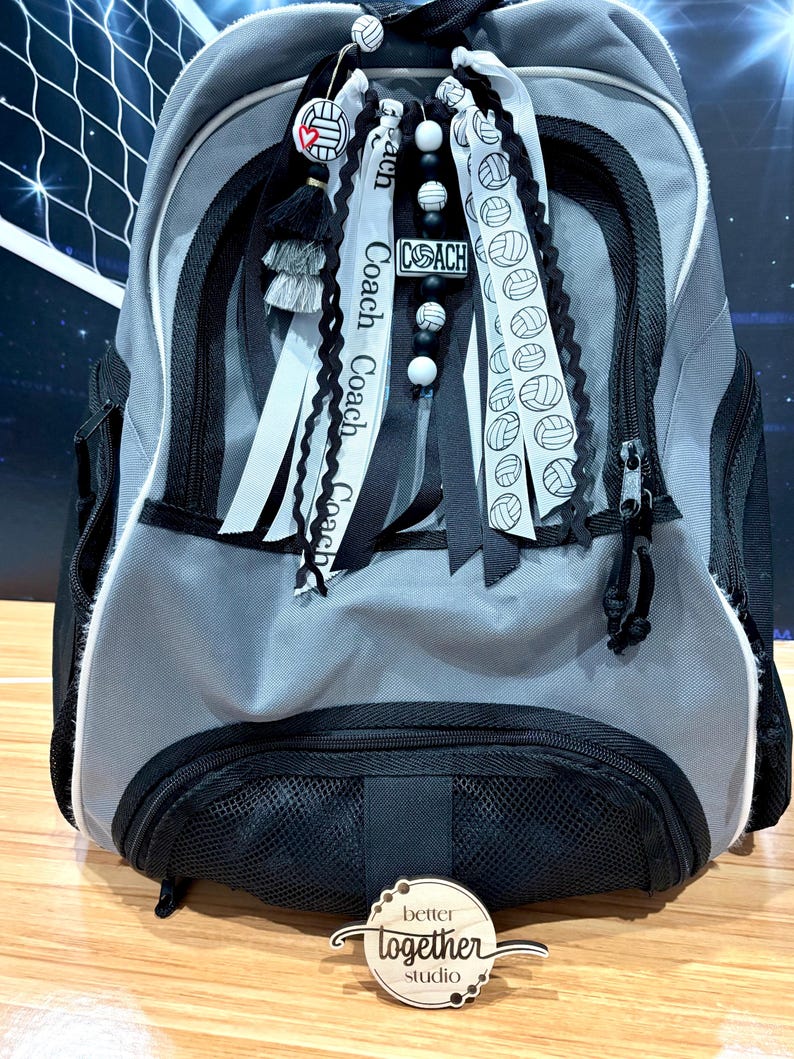 Personalized Volleyball Coach Bag Charm, Volleyball Coach Keychain, Personalized Volleyball Coach Gift, Coach Tassel *CAN BE CUSTOMIZED* image 3