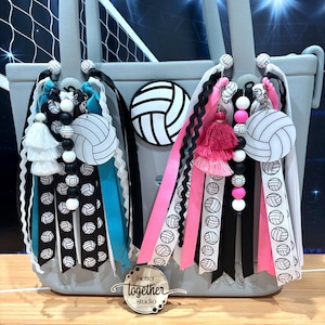 Personalized Volleyball Player Bag Charm, Volleyball Mom Bag Charm, Volleyball Gift, Volleyball Bag Tag  CAN CUSTOMIZE COLORS
