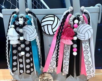 Personalized Volleyball Player Bag Charm, Volleyball Mom Bag Charm, Volleyball Gift, Volleyball Bag Tag  CAN CUSTOMIZE COLORS