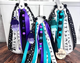 Gymnast bag tassel, Gymnastics charm accessory, Gym duffle Coach, Tournament bag tag, bookbag, custom personalized colors