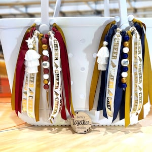 Personalized Cheerleader Bag Charm, Gold Cheer Tassel, Cheerleader Bag Tag, Cheer Mom Bogg Bag Charm CAN CUSTOMIZE