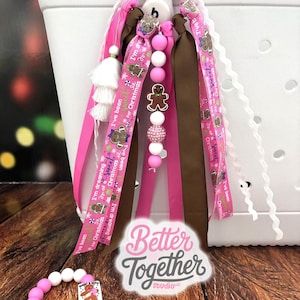 Gingerbread Bag Tassel,  Christmas Bag Charm, I've been sweet for Christmas, I'm dreaming of a sweet Christmas, Baker Bag Tassel, Xmas Gift