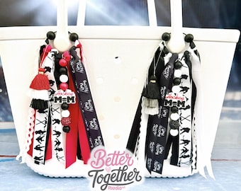 Custom Hockey Bogg Bag Tassel charm, for Moms, Players, Coaches, Duffle bag, Sport tote, Personalized with Team Colors