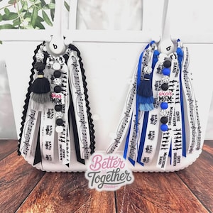 Band Bogg Bag, Band Bogg Tassel, Band Wristlet Keychain, Music Wristlet Keychain, Marching Band, Color Guard, Band Mom, B&W, *CUSTOMIZABLE*