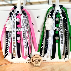 Cheerleader Charm, Cheer Tassel, Cheer Bag Accessory, Cheerleader Gift, Cheer Spirit Tag, Personalized Custom Colors