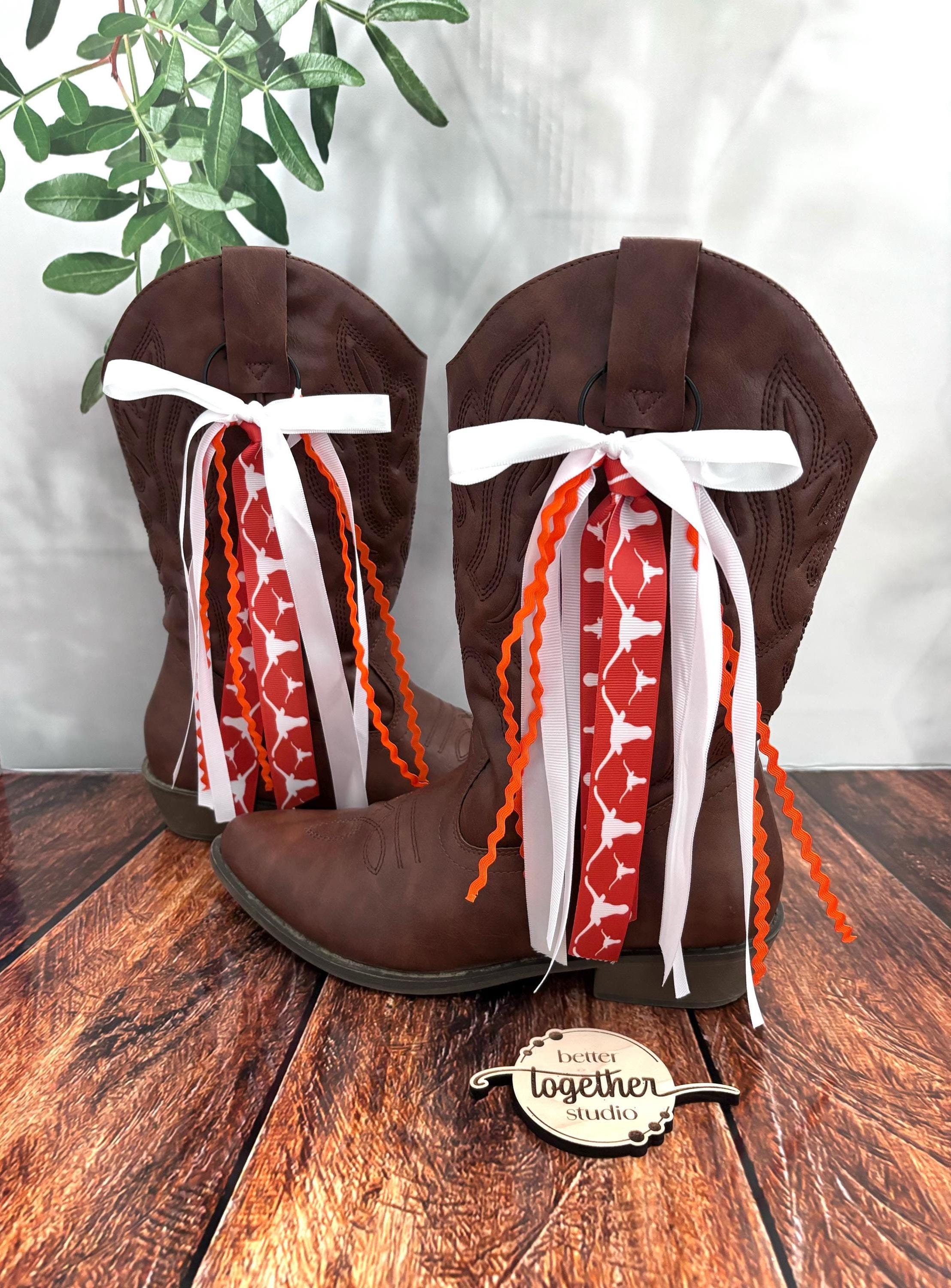 Boots with bows on the back cheap hotsell
