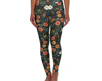 Hoog getailleerde yoga-legging, yogabroek voor dames, bloemenpatroonbroek, broek met patroon, Boho-broek, trendy yogabroek, schattige broek voor dames