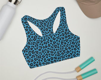 GIRLS SPORTS BRA: Double Lined Seamless Sports Bra, Girls sportswear, Girls bra, Leopard print, Gift for daughter