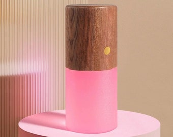 Wooden Rechargeable Night Light: Atmosphere Study Lamp LED - Table Creative Lamp