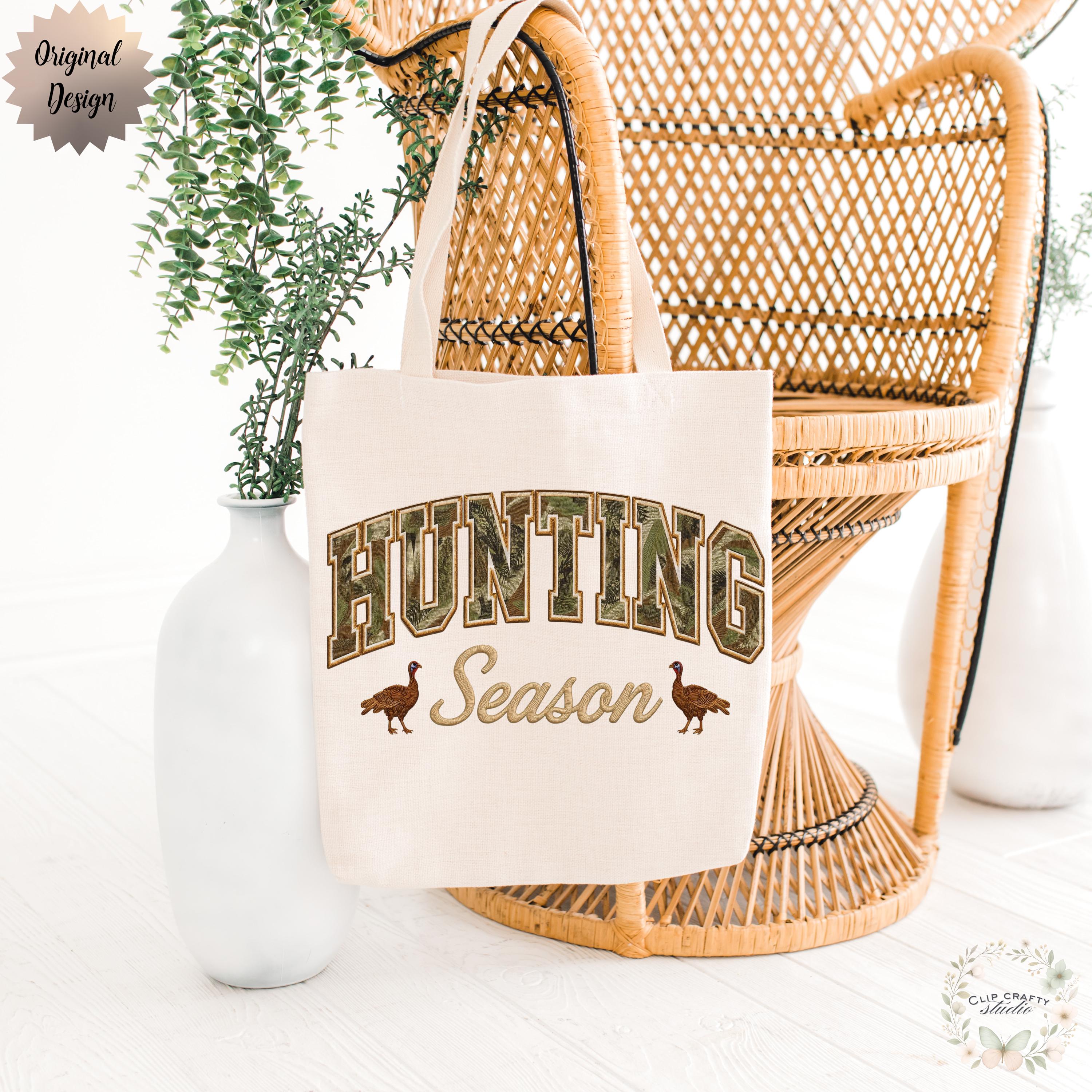 Hunting Season Wild Turkey Embroidery PNG Camo Varsity Letters with Embroidered Wild Turkey Hunting T-Shirt Sublimation PNG Digital Download - Thumbnail 4