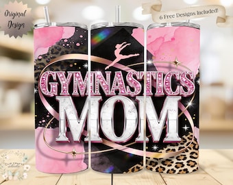 Gymnastics Mom Seamless Tumbler Wrap 20oz Tumbler Sublimation PNG Sparklecore Gymnastics Game Day Design for Sport Mama Digital Download
