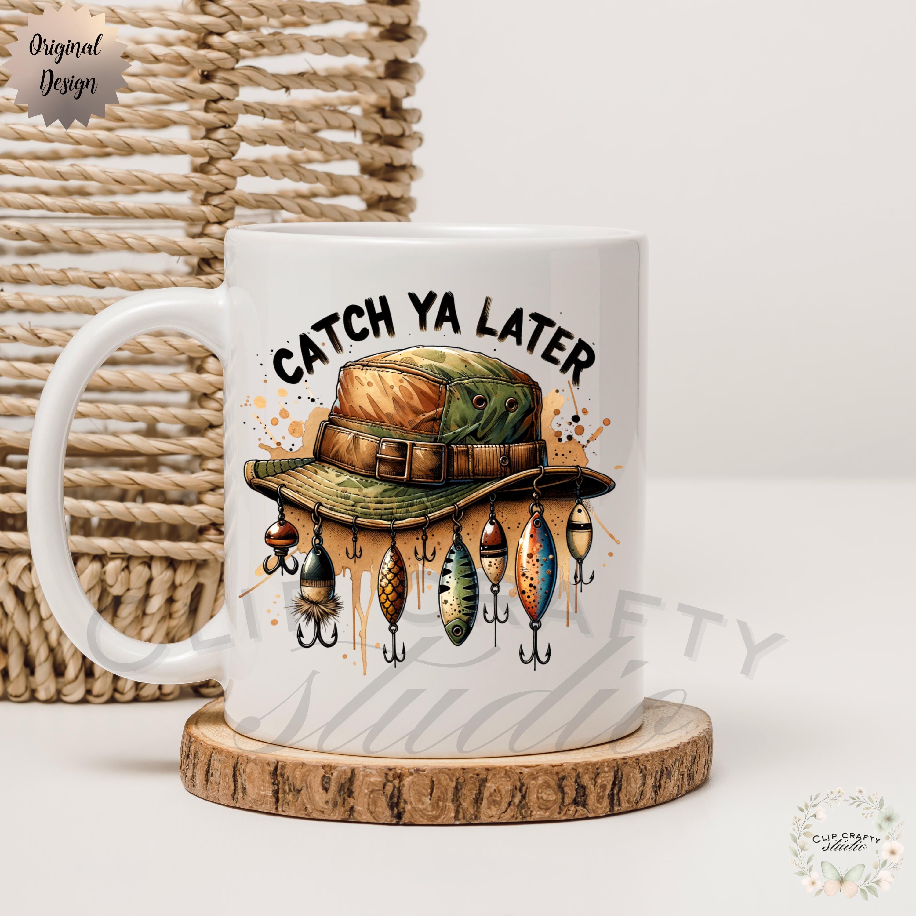 Funny Dad Fishing Shirt Catch Ya Later Fishing PNG, Lure Clipart for Sublimation, Outdoor Summer Fishing for Dad Shirt, Digital Download - Thumbnail 6