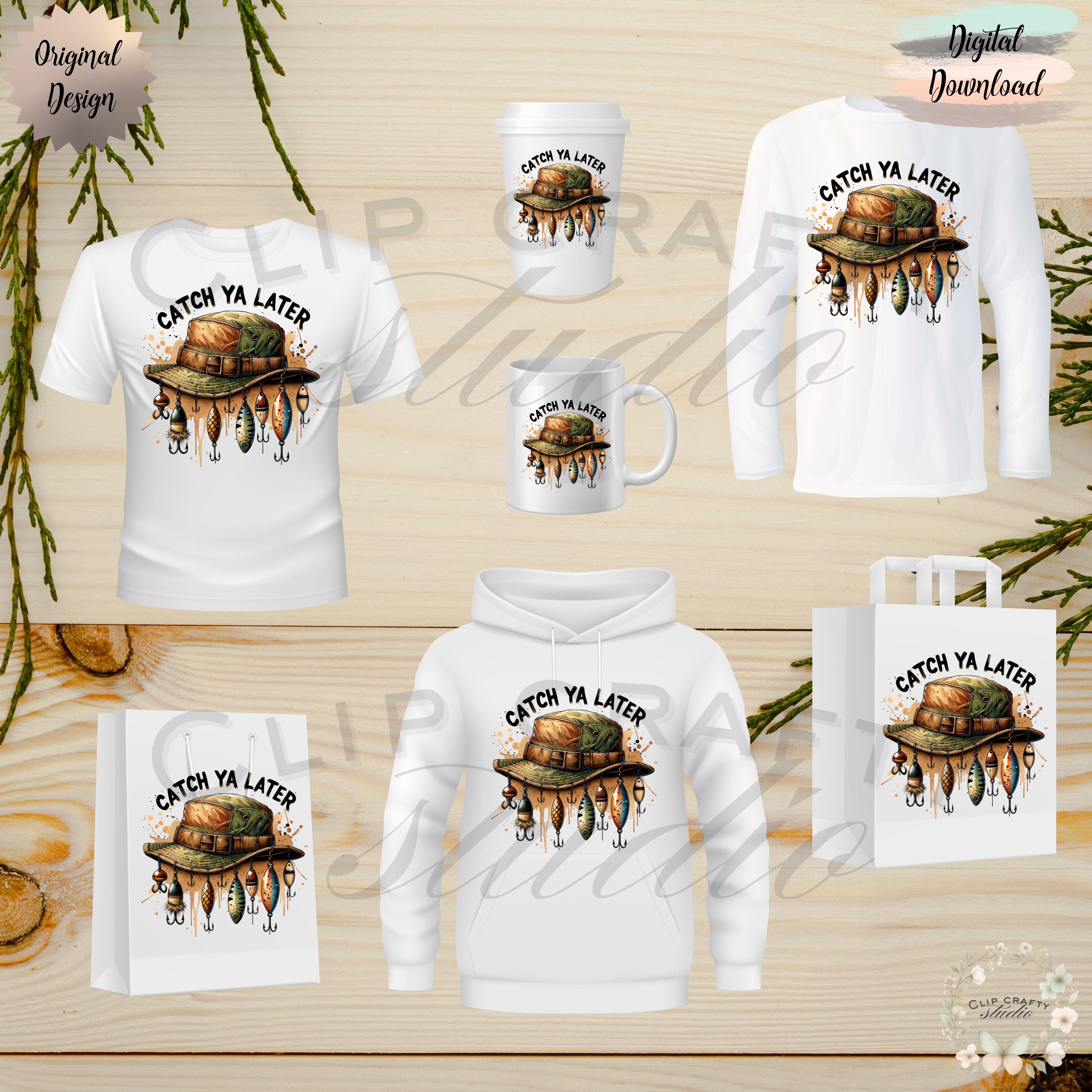 Funny Dad Fishing Shirt Catch Ya Later Fishing PNG, Lure Clipart for Sublimation, Outdoor Summer Fishing for Dad Shirt, Digital Download - Thumbnail 5