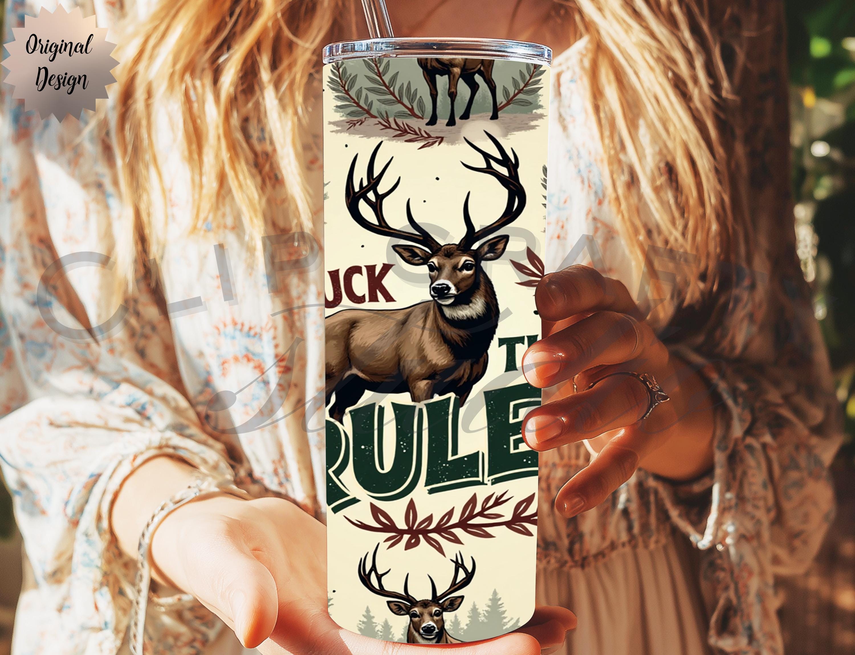 Deer Hunting Buck The Rules Seamless Tumbler Wrap 20oz Tumbler Sublimation PNG Deer Hunting Design Southern Vibes Camo Deer Digital Download - Thumbnail 6