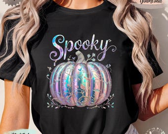 Iridescent Chinoiserie Pumpkin PNG, Retro Halloween Neon Pumpkin Png Trendy Neon Png Colorful Halloween Png Spooky Season Digital Download