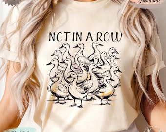 Ducks Not in A Row PNG Sublimation, Funny Vintage Retro Animal Shirt, Homesteading Mama Duck Graphic, Minimalist Line Art, Digital Download