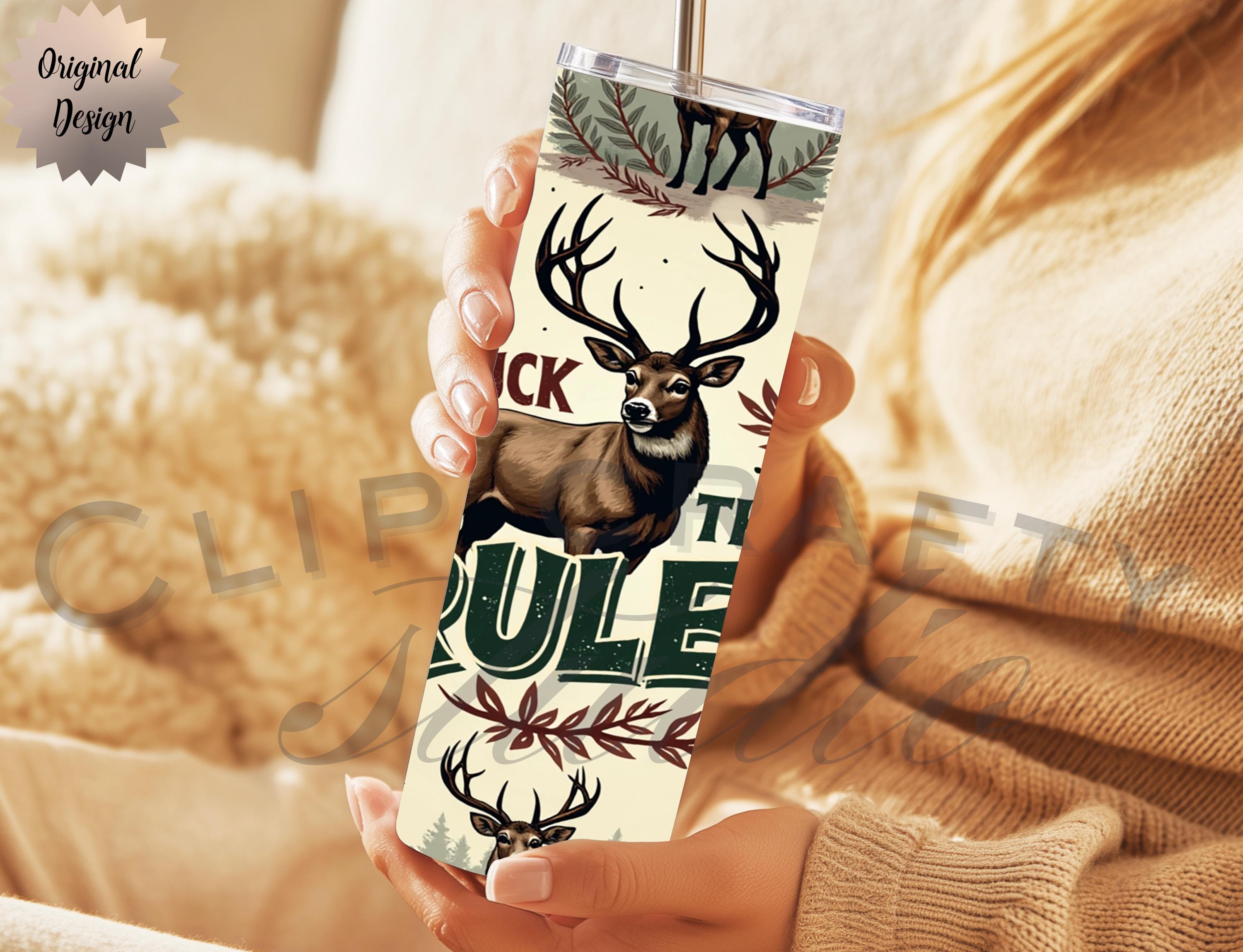 Deer Hunting Buck The Rules Seamless Tumbler Wrap 20oz Tumbler Sublimation PNG Deer Hunting Design Southern Vibes Camo Deer Digital Download - Thumbnail 5