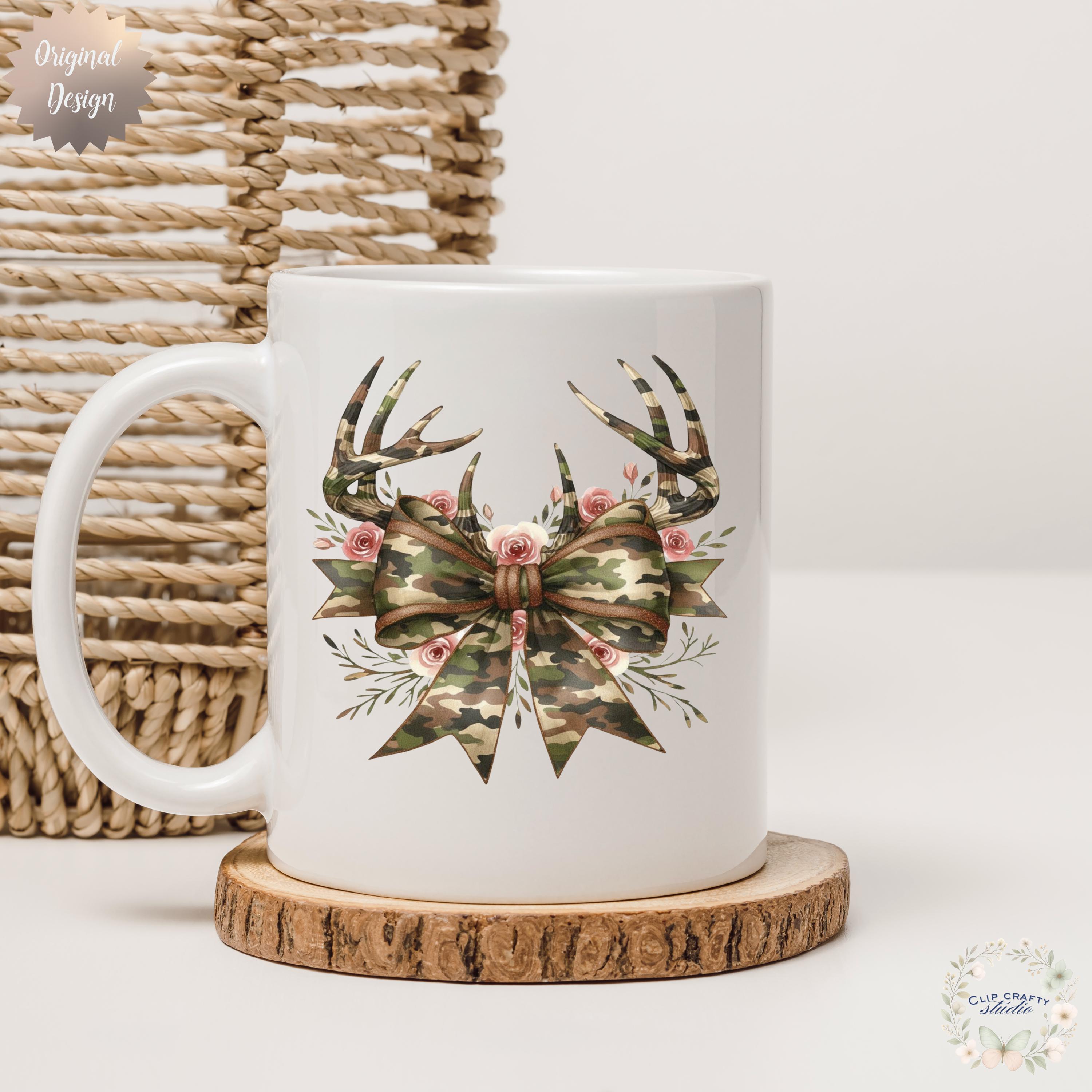 Deer Hunting Floral Camo Coquette Bow T-Shirt Sublimation PNG Deer Hunting Wife Design Camo Deer Hunting Coquette Hunting Digital Download - Thumbnail 2