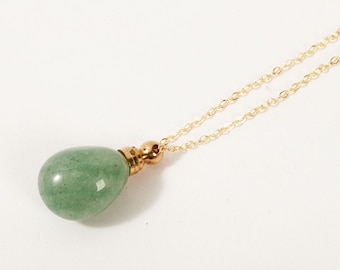 Jade Urn Necklace • Crystal Pet Urn Necklace • Small Ashes  • Ashes Necklace • Urn For Human Ashes