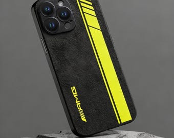Alcantara Auto Handyhülle | Motorsport Amg Handyhülle | Auto Logo Handyhülle | Für iPhone 17/17 Pro/17 Pro Max 16 15 14 13 12 11 Pro Max X