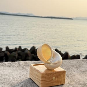Muschel Muschel Lautsprecher und Holz Telefon Ständer, Hausgemachte Holz Lautsprecher, Retro Design Tabletop Dekor für Zuhause, personalisierte Strand Hochzeit Geschenk