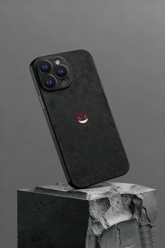 Alcantara Anime Phone Case | Poke Anime Manga Phone Case | Cute Gengar Phone Case | For iPhone 17 16 15 14 13 12 11 Pro Max Samsung Galaxy