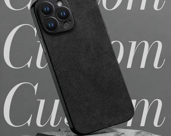 Alcantara autotelefoonhoesje | Telefoonhoesje met BMW autologo | Op maat gemaakte leren telefoonhoes | Voor iPhone 17 16 15 14 13 12 11 Pro Max X/XS Samsung Galaxy: