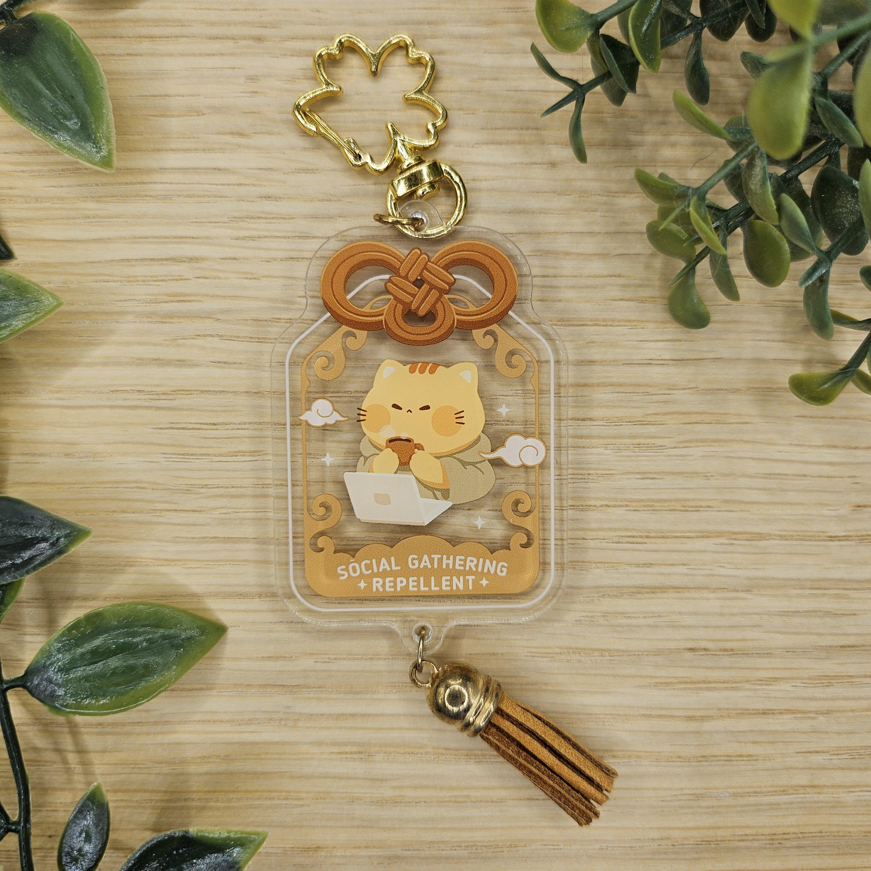 Social Gathering Repellent Charm | Omamori Charm | Anti Social Keychain
