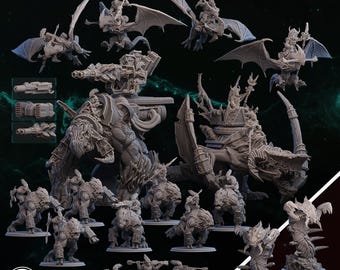 Raptari Army, One Page Rules 3D-geprint. Topkwaliteit!