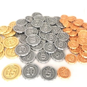 Brass Birmingham, Lancashire  set of deluxe Coins. 3D printed, fdm.
