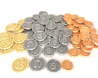 Brass Birmingham, Lancashire  set of deluxe Coins. 3D printed, fdm.