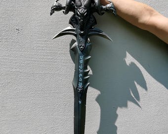 3D printed Frostmourne Lich King's Sword. NOT official product, game inspired replica, fan made product. TOP QUALITY!