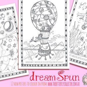 Dream Spun ...A Printable Poster Book to Colour In image 1