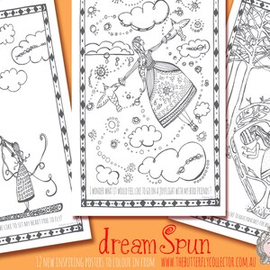 Dream Spun ...A Printable Poster Book to Colour In image 5