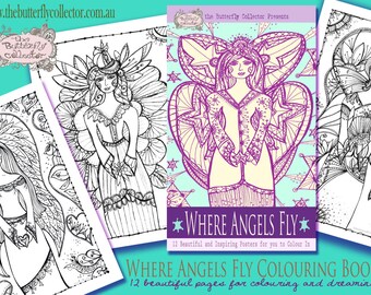 Where Angels Fly Art Therapy Coloring Book for Adults and Children