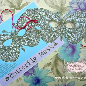 Printable Digital Paper Fairy Princess Party Favor Childrens Butterfly Mask Halloween image 3