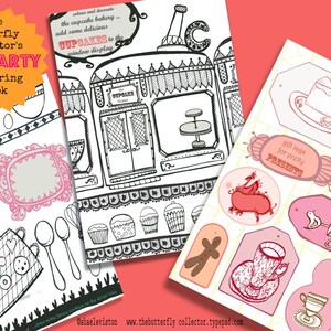 Tea Party Printable Colouring and Creativity Book image 3