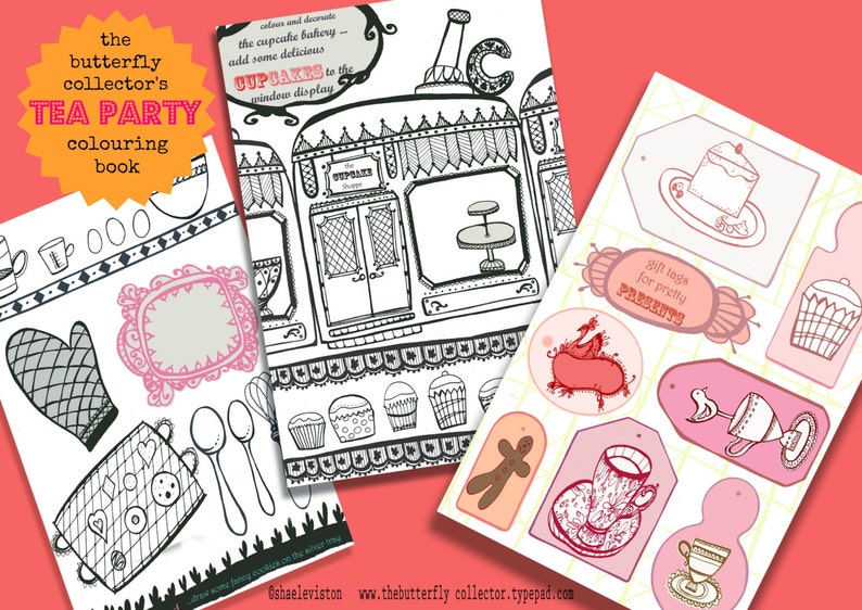 Tea Party Printable Colouring and Creativity Book image 3