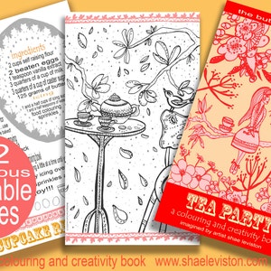 Tea Party Printable Colouring and Creativity Book image 1