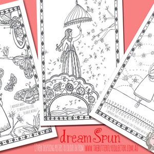 Dream Spun ...A Printable Poster Book to Colour In image 4