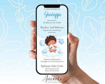 NEW Baby Baptism Invitation, Digital Baptism Invitation, Whatsapp Baptism Invitation, Baptism Invitation with Baby
