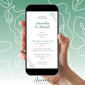 NUOVO Invito Promessa di Matrimonio, Invito Digitale Promessa di Matrimonio, Invito Whatsapp Promessa di Matrimonio, Invito Fidanzamento
