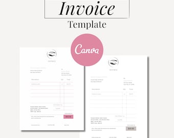 Invoice Template for Small Business, Business Invoice, Editable Invoice