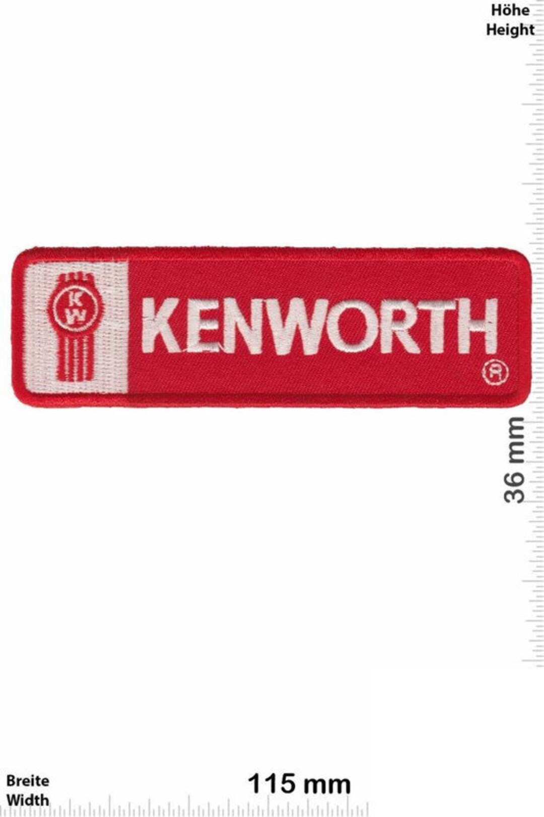 KENWORTH TRUCKS KWHOPPER Double-Sided Embroidered Fabric Keychain Tag & Patch