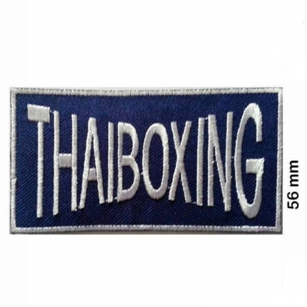 Boxen Thaiboxing Muay Thai Blue Embroidered Patch Badge Applique Iron on