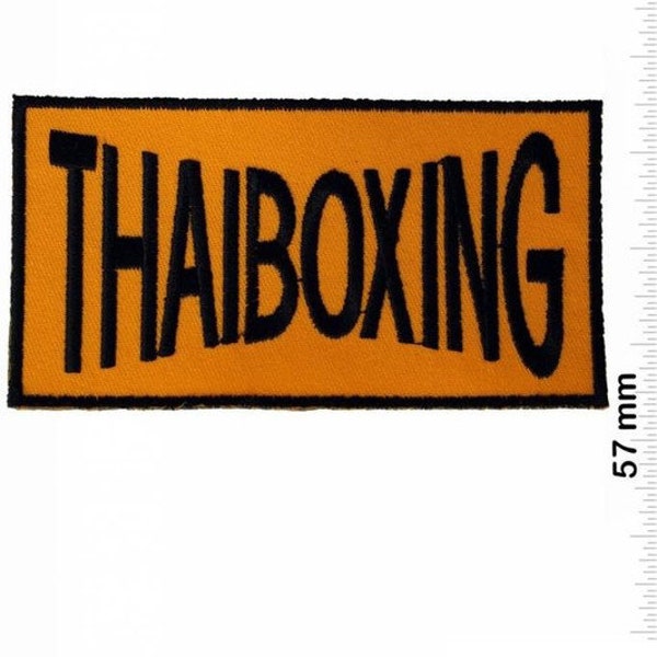 Boxen Thaiboxing Yellow Black Gelb Schwarz Embroidered Patch Badge Applique Iron on