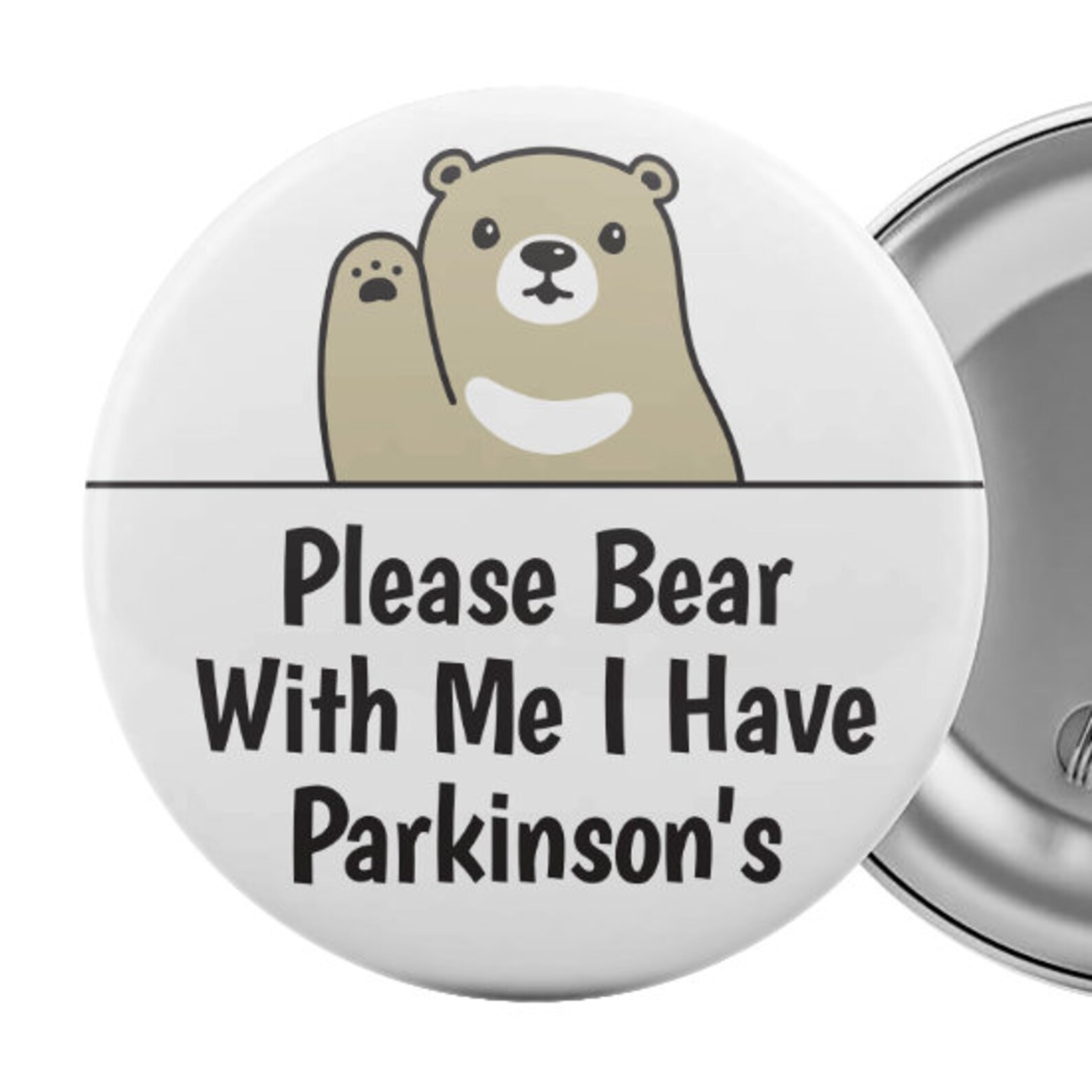 Please bear with me i have parkinson s badge button pin etsy