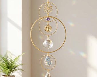 Baby Memorial Wind Chime Forget Me Not Flower Suncatcher • Angel Baby Remembrance Ornament Birthstone Miscarriage & Stillborn Keepsake Gift