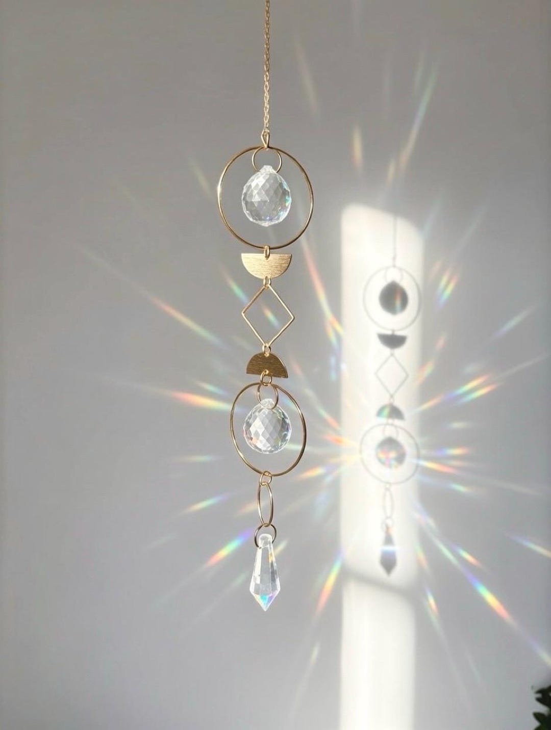 Crystal Suncatcher Rainbow Maker Window Decor Prism Light Catcher Boho ...